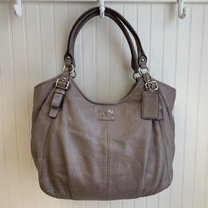 Coach Warm Gray Leather Hobo Bag